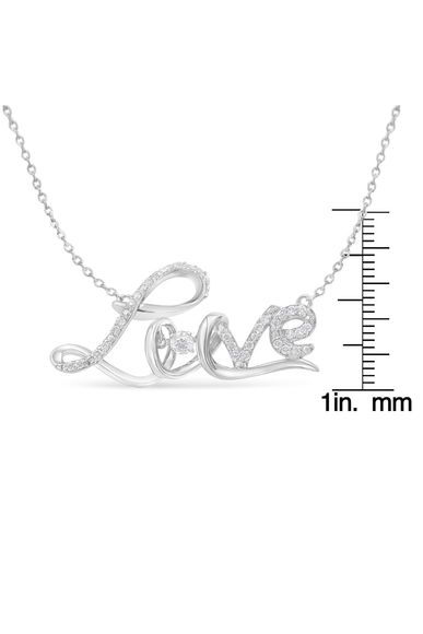 1/4 Cttw Diamond Cursive "Love" Necklace